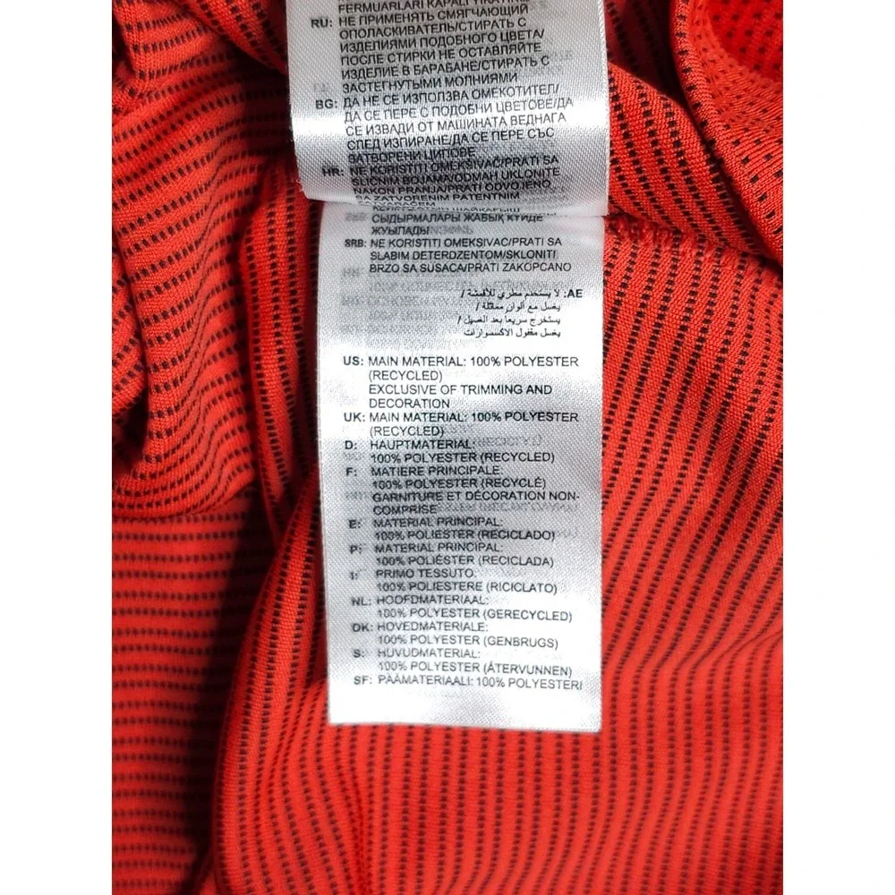 Adidas Core Colorblock Polo Shirt Mens XL Bright Red Golf Short Sleeve Sports